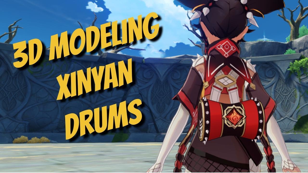 Modeling Xinyan Drums from Genshin Impact YouTube