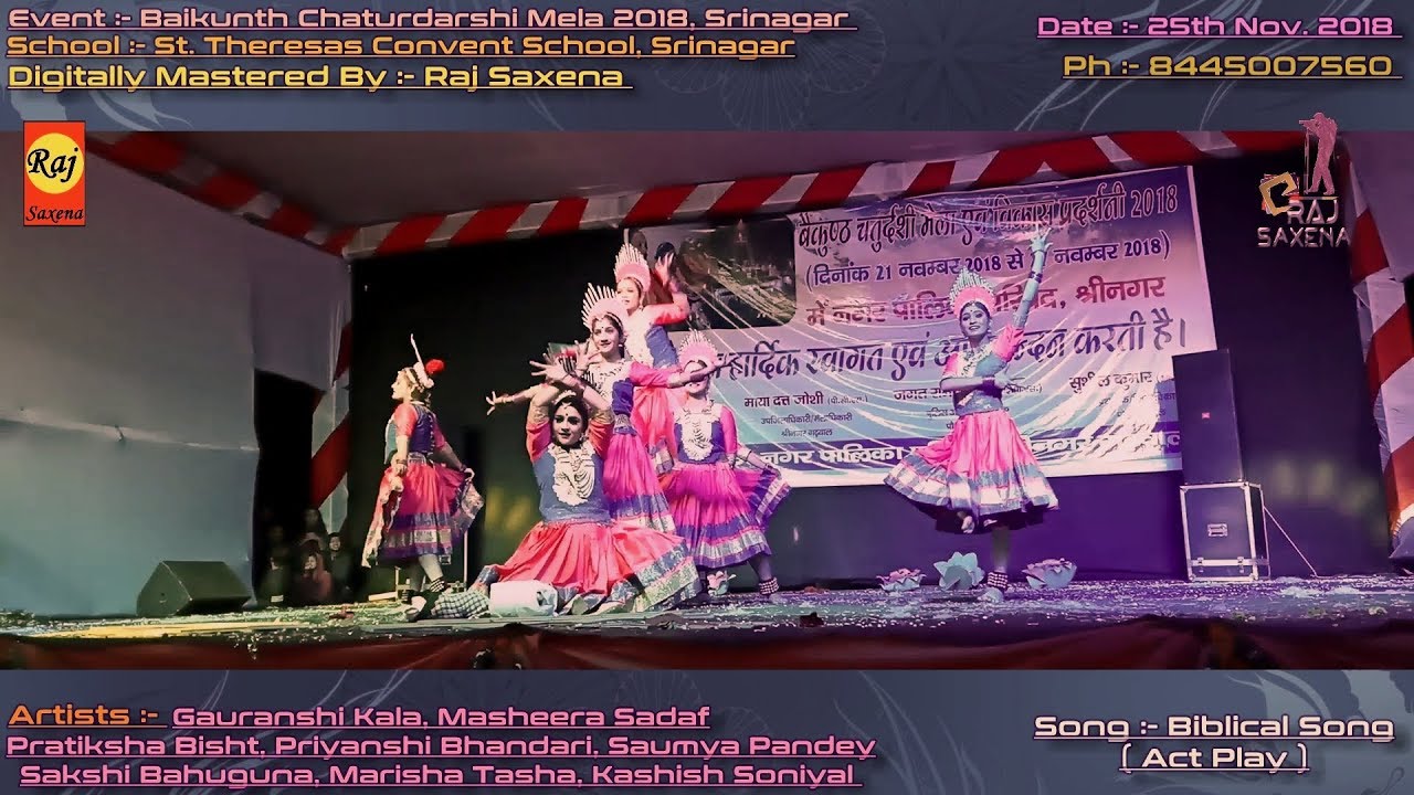 Gauranshi Kala Masheera Sadaf and Group Dance on Biblical Song Digitally Mastered By Raj Saxena