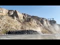 Massive cliff collapse on to san diego beach