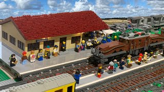 Eine Lego Stadt bauen - das Krokodil 10277 fährt - kurvige Straßen selbst gemoct - Train World