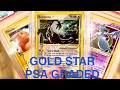 Unboxing my GOLD STAR Pokemon card PSA Submission Returns 
