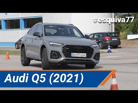Audi Q5 Sportback 2022 - Maniobra de esquiva (moose test) y eslalon | km77.com