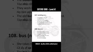 Oxford 3000 level A1. 101-110