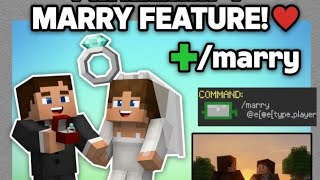 How to Add Marry Feature In Minecraft 😱 !! #minecraft #youtube 