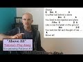 "ABOVE ALL" Tutorial + Play Along. Beginner Guitar Lesson. Henry Braun