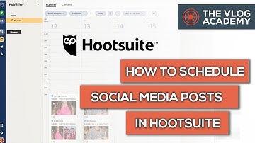 Use Hootsuite to schedule Social Media post, Video Tutorial by The Vlog Academy 2022