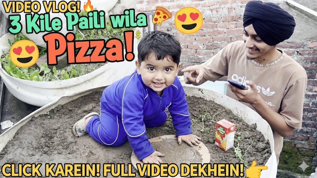Mitti ka Pizza aur Chote Ustad ka Swag! 😎🍕