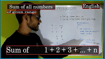 Program to find Sum of N natural Numbers or given range in C by PROLGO | C programming tutorial