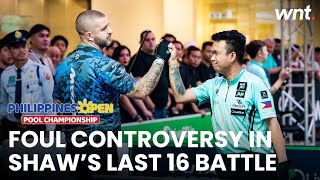 CONTROVERSY sparked as Shaw battles for quarter-final spot | 2025 Philippines Open Pool Championship