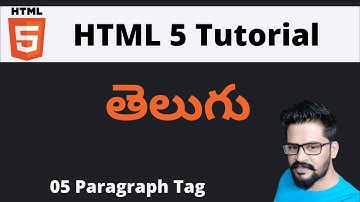 05 HTML Paragraph Tag | HTML Tutorial in Telugu | NAVEEN SAGGAM