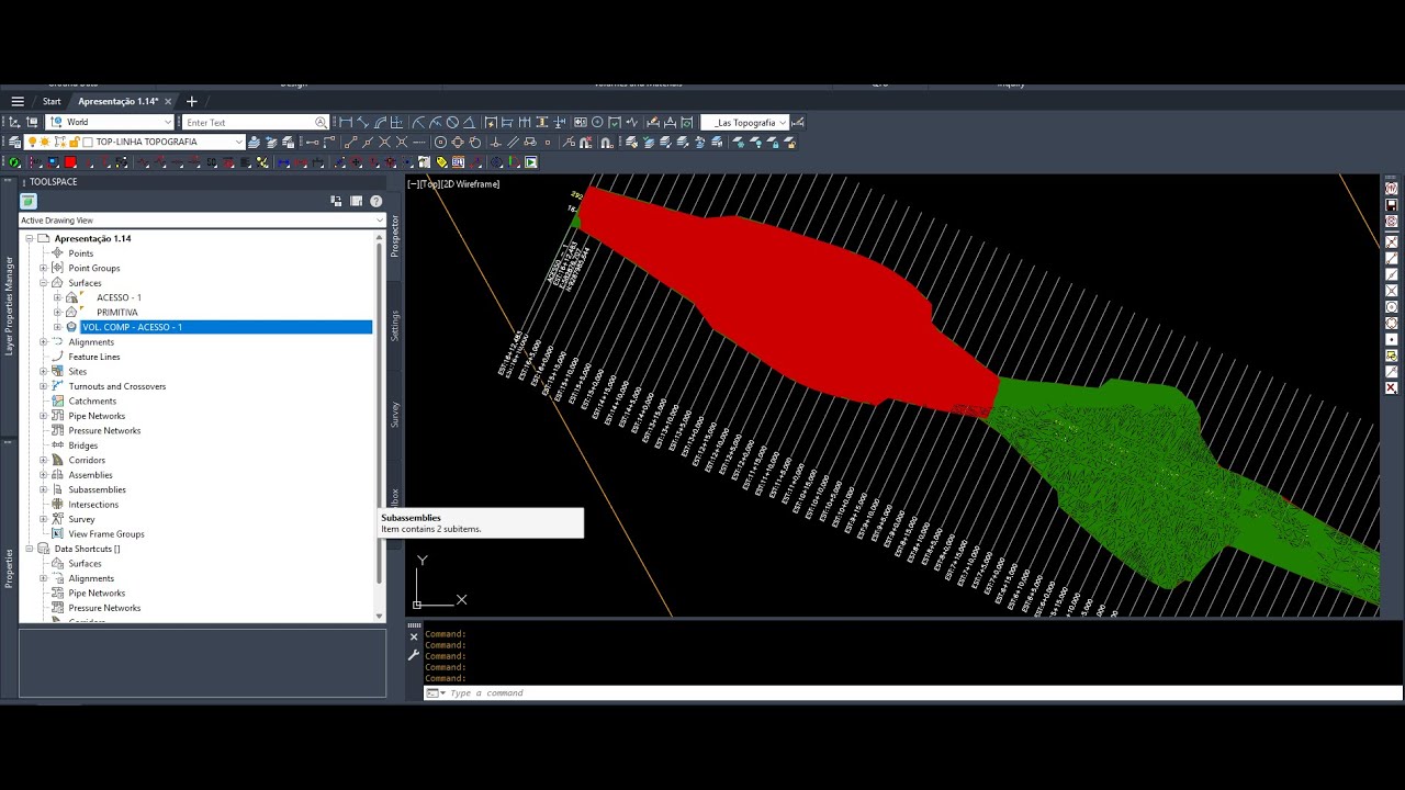 Criar Mancha de Corte e Aterro Civil 3D#autocadcivil3d
