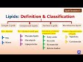 1: Lipids: Definition, Classification, functions |Lipid Chemistry-1| Biochemistry