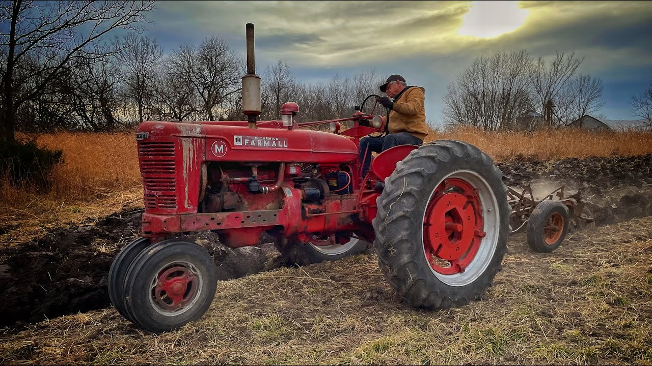 Farmall M Plowing Sod Two Bottom Plow Plow Day YouTube