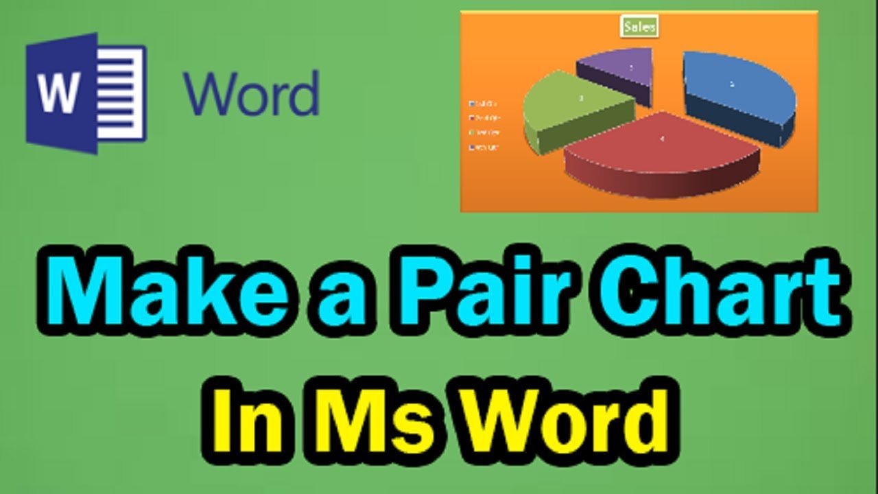 How to Create a Pie Chart in MS Word || Ms Excel Tutorial