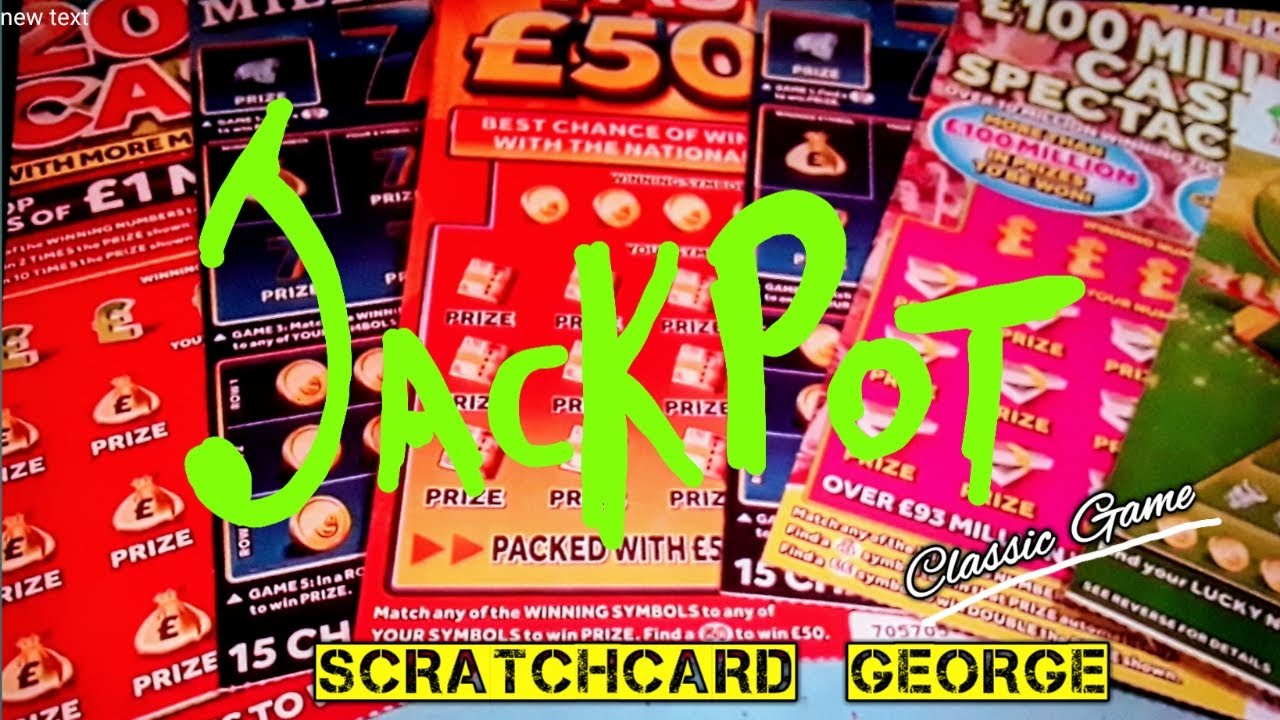 FANTASTIC WINNER..."JACKPOT"...ALL £5.00 CARDS....SUPER CLASSIC