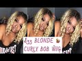 #AMAZONHAIR $33 BLONDE CURLY BOB 👱🏾‍♀️ LEEVEN HAIR