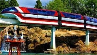 Disneyland, Disneyland Monorail Front Drivers View Ride to Tomorrowland from Downtown Disney HD POV