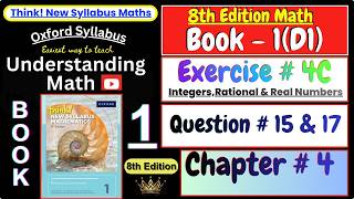 Exercise 4C Question 15 & 17 | Chapter 4 | Book 1(D1) | Think New Syllabus Mathematics 8th Edition