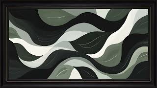 Green Scandinavian Flowing Pattern || Calming Luxury Art for Refined Homes