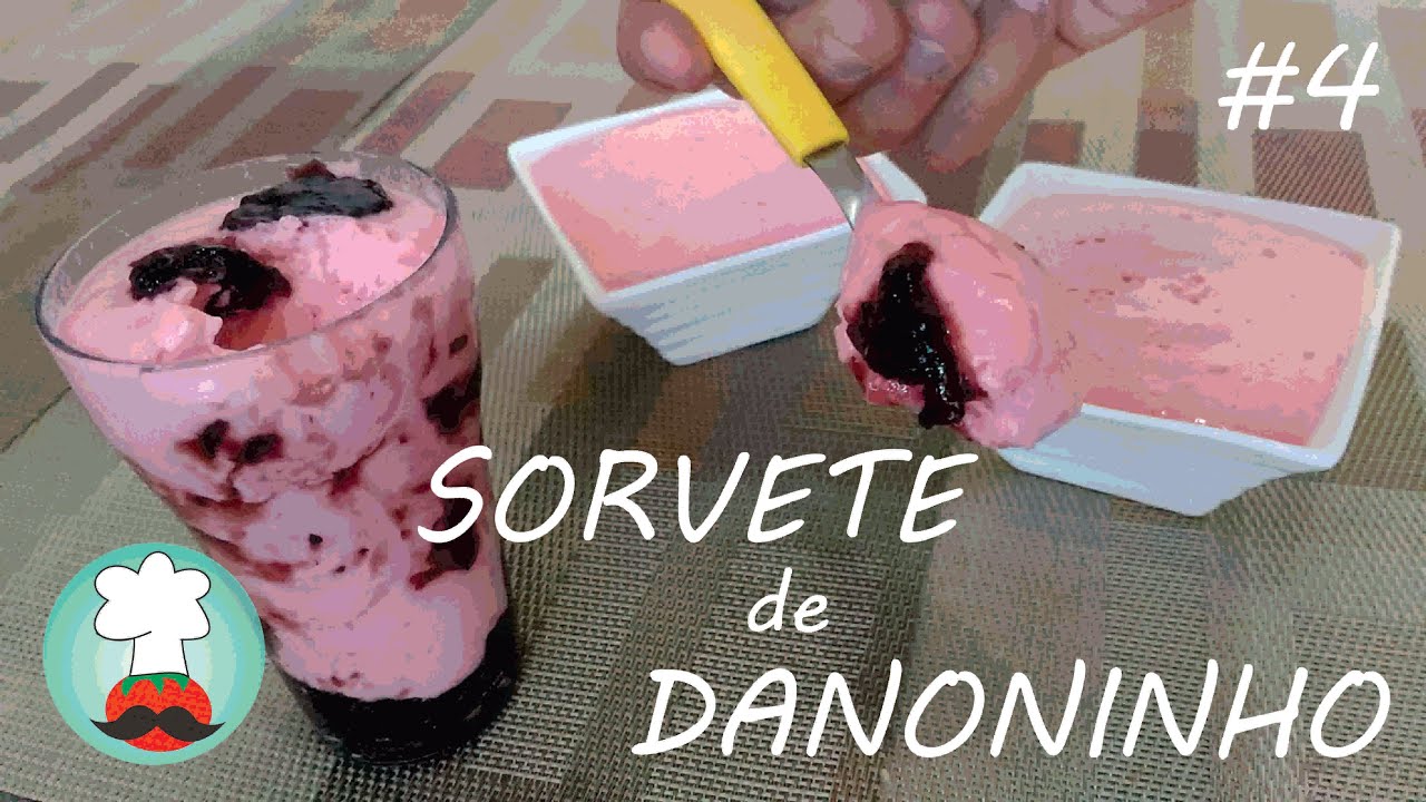 Receita Simples - #4 - Sorvete de Danoninho com geleia de Amora - YouTube