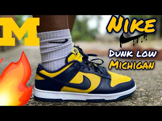 【✨極美品‼️】NIKE DUNK LOW MICHIGAN NIKE DUNK LOW MICHIGAN REVIEW AND ON FEET!! 🔥 - YouTube