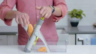 Play video: Effortless Slicing! 🔪 The Pampered Chef Rapid Prep Mandoline in Action!
