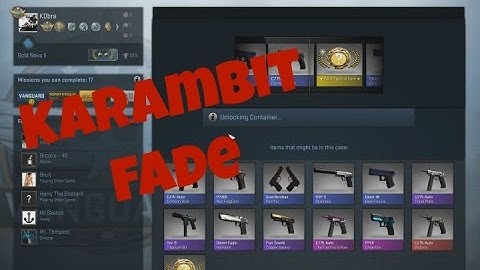 CS:GO - Unboxing a Karambit Fade FN