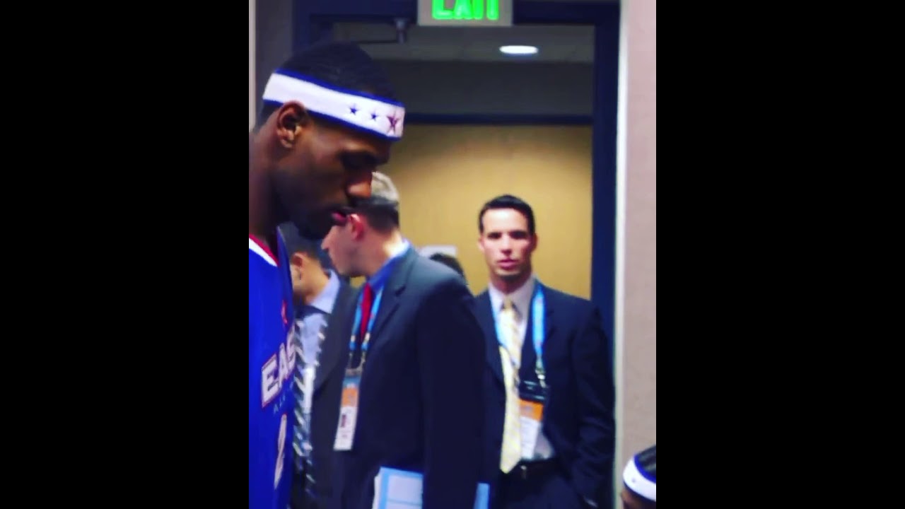 Allen Iverson impersonates the LeBron James kid in draft night interview