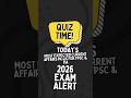 ⚠️ Today’s Most Expected Current Affairs MCQs for FPSC &amp; FIA | 2026 Exam Alert! #fpsc #quiz #mcqsse