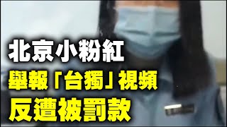 近日，一位北京的小粉紅到北京一派出所舉報某臺灣Youtuber的「台獨」視頻後，哭訴因「違法翻牆」被罰款3千元人民幣，不少網友看到視頻後哈哈大笑。| #大紀元新聞網