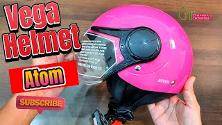Vega atom helmet Pink unboxing video medium size | Vega atom  display picture 1