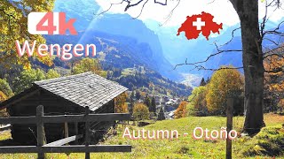 SWITZERLAND - WENGEN - PART 4 - LAUTERBRUNNEN - Walking Tour beautiful villages - hermosos - 4k - 🇨🇭