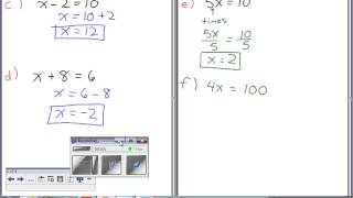 MFM2P - Solving for X - Part 2 of 4