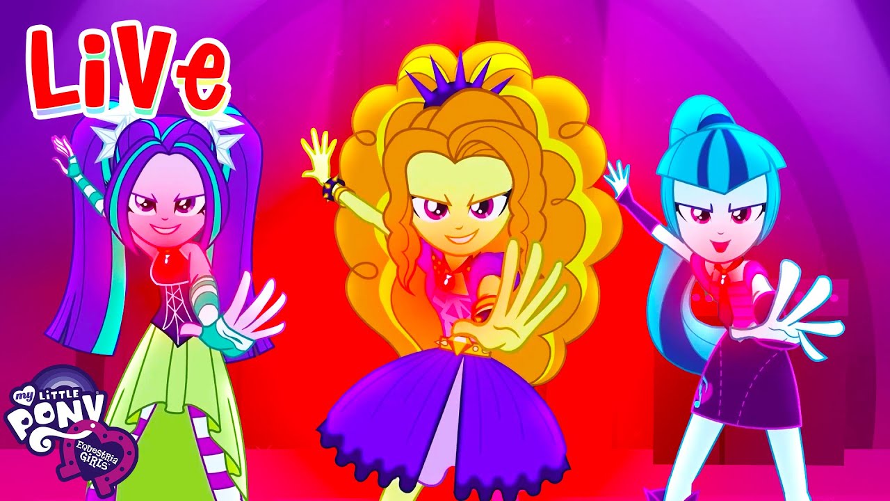 🔴 Equestria Girls LIVE 🔮 BEST SONGS 🌈 Under our Spell, Cafeteria Song + more songs! 🎶💜 MLP EG
