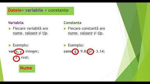 5. Pascal Conceptul de data Clasa 9
