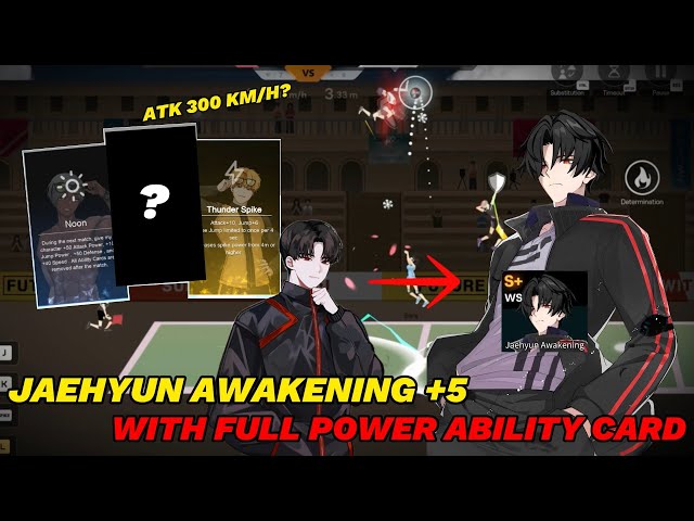 Jaehyun Awakening +5 With Full Power Ability Card, Atk 300 Km/h
