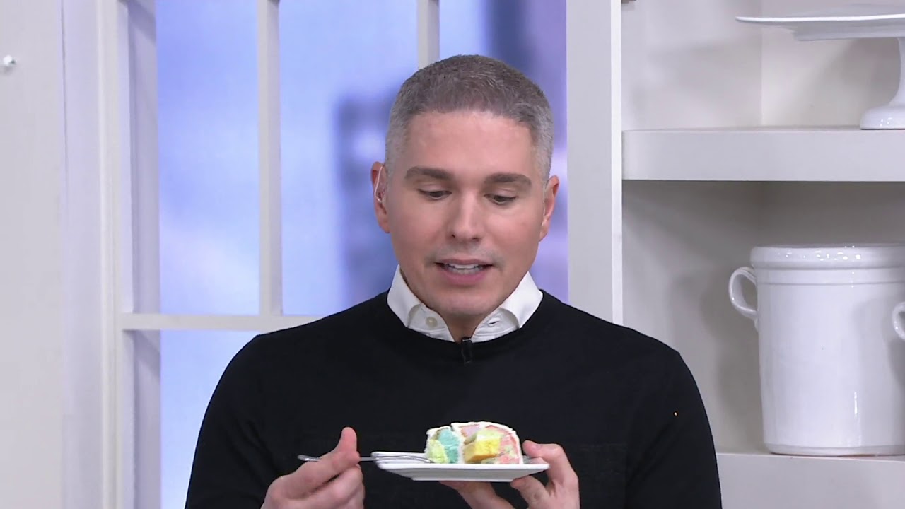 David's Cookies 10" 7-lb Pastel Rainbow Layer Cake on QVC