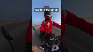 Stupid Driver Forces Biker To Go Towards The Traffic #shorts