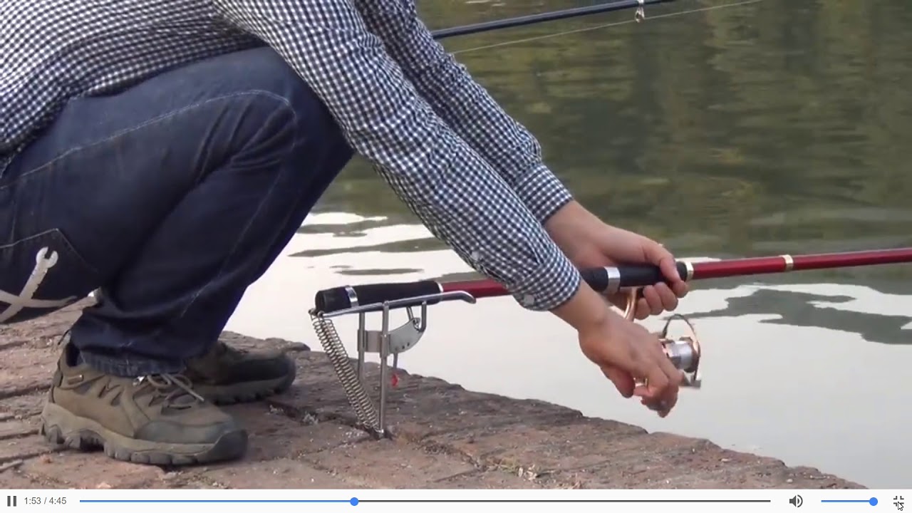 Steel Double Stand Adjustable Fishing Rod Stand YouTube