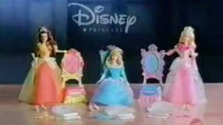 Tv commercial for the 2003 mattel disney princess fantasy fashions
dolls.