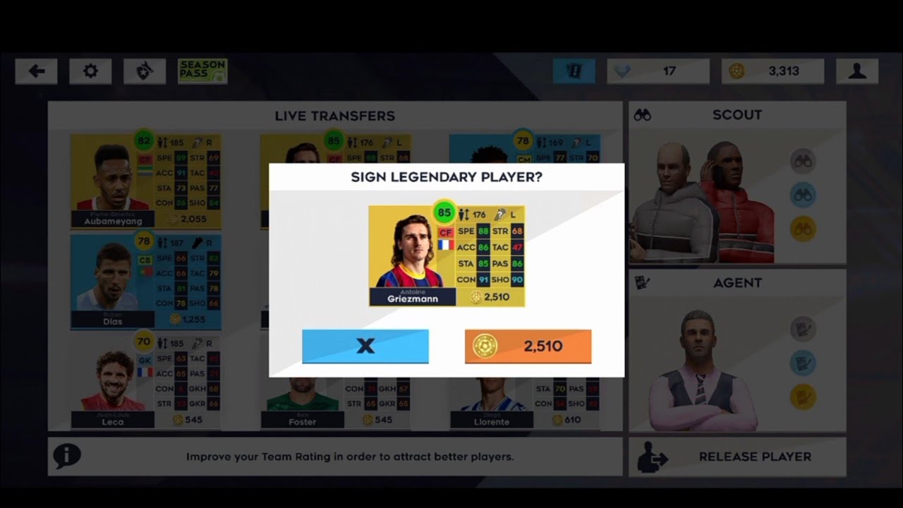 I got Griezmann 😀😍 in live transfers | DLS 21