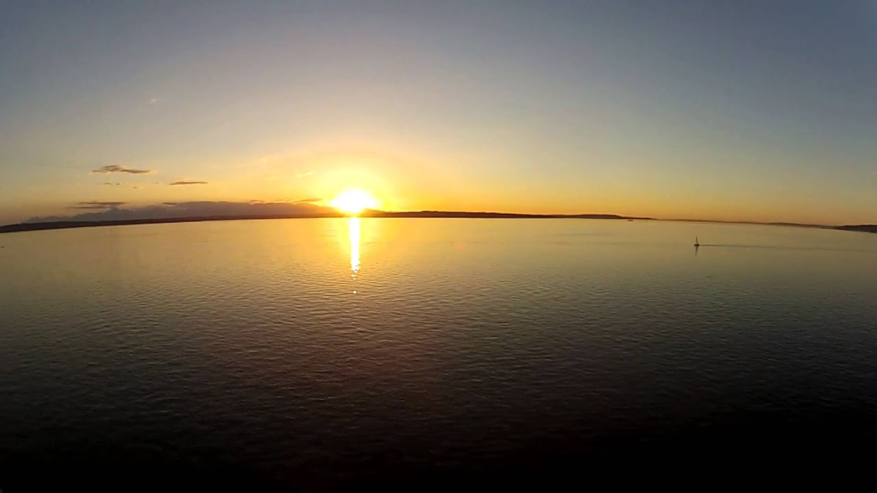 sunset on the sound