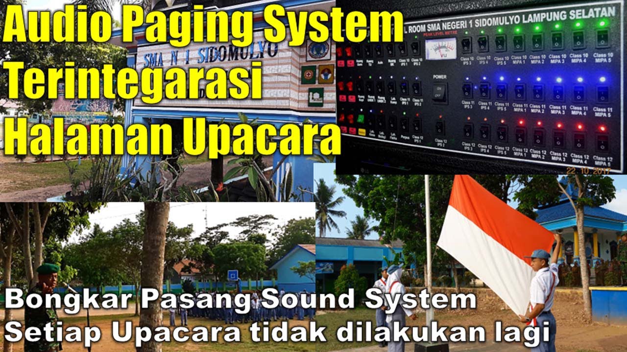 Sound System Halaman Sekolah Terintegrasi Dengan Sound System Ruang