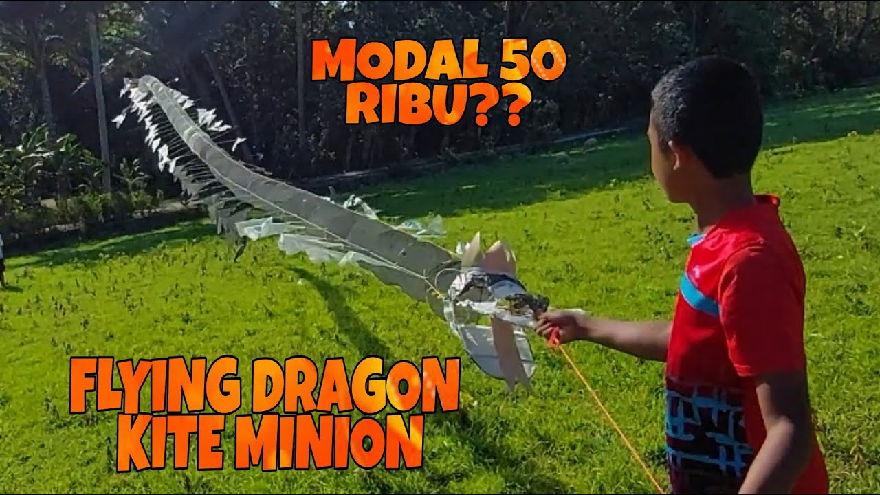 LAYANGAN NAGA MINI DM 20 CM MILIK BOCIL PANDOHAN TERBANG DI MULUS DI TENGAH SAWAH PANDOHAN KP