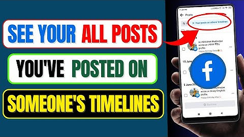 How To See Your Posts On Someone