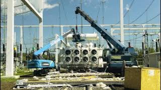 Behind the scenes: Offload and assembly of Ganz’s 160 MVA power transformer in Detk
