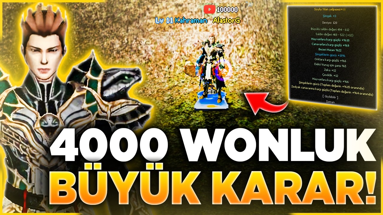 4000 WONLUK BÜYÜK KARAR?! 😱 YENİ HEDEF AAMON! 🔥 | Metin2 Safir#48