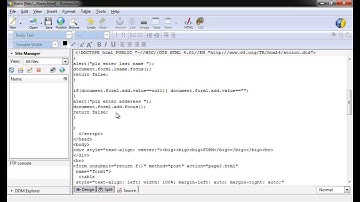 html form || using kompozer || add java script (part 2)