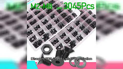 2520P/set M2 M2.5 M3 M4 M5 M6 Black Grade 10.9 Steel Hexagon Hex Socket Head Flat Countersunk Allen