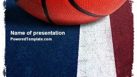 Basketball Ball PowerPoint Template by PoweredTemplate.com